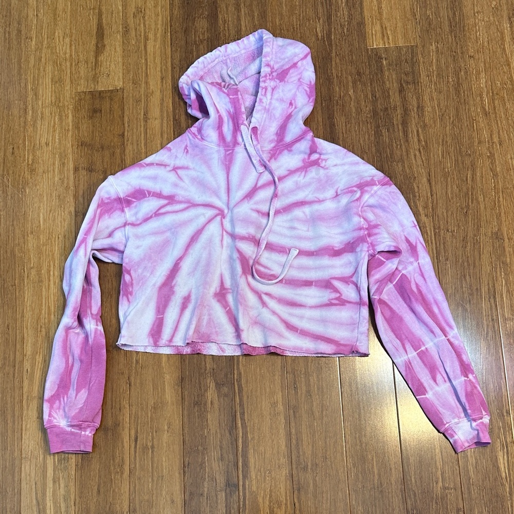 Bella Canvas Pink and Purple Tie-Dye Hoodie